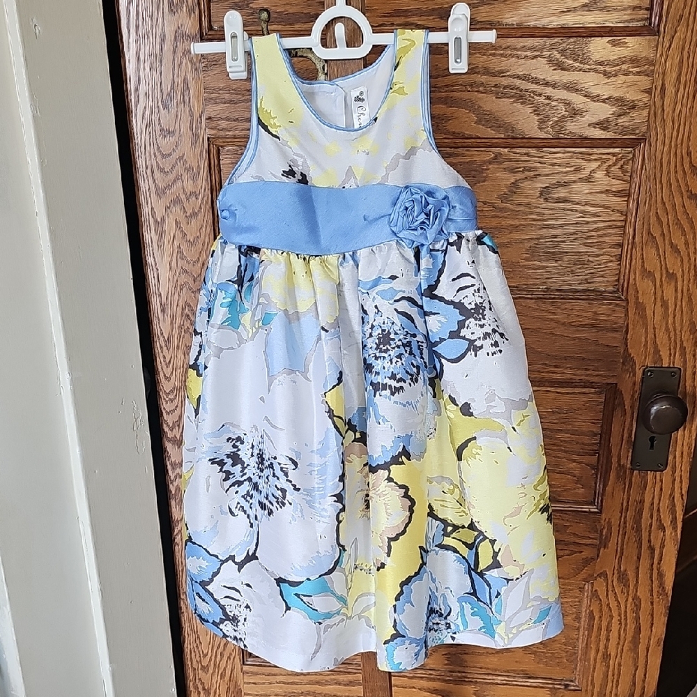 Cherokee Floral Dress with Blue and Yellow